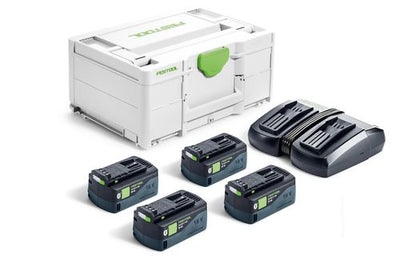 Accessory set Festool SYS 18V 4x5.0/TCL 6 DUO 18 V 4x5.0 Ah accu.