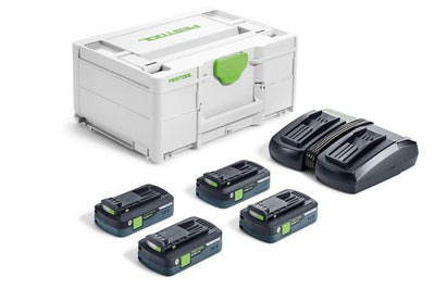 Accessory set Festool SYS 18V 4x4.0/TCL 6 DUO 18 V 4x4.0 Ah accu.