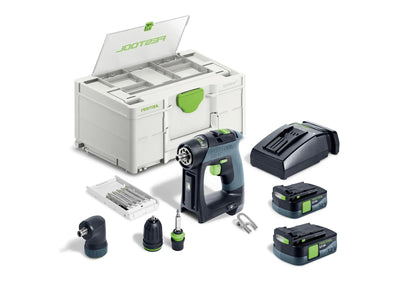 Wiertarko-wkrętarka Festool CXS 12 2,5-Set 10,8 V; 2 x akumulator 2,5 Ah.