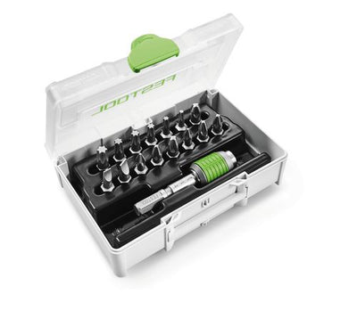 Screwdriver bit set Festool SYS3 XXS CE-MX BHS 60 15 pcs. + Holder