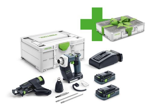 Drywall Screwdriver Festool DWC 18-4500 HPC 4.0 I-Plus Organizer Edition 18 V 2x4.0 Ah accu.