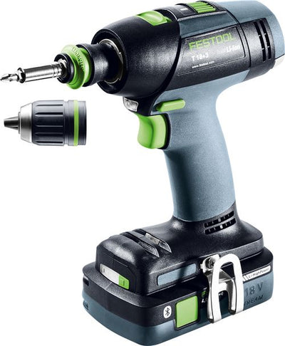 Drill driver Festool T 18+3 HPC 4.0 I-Plus 18 V 2x4.0 Ah accu.