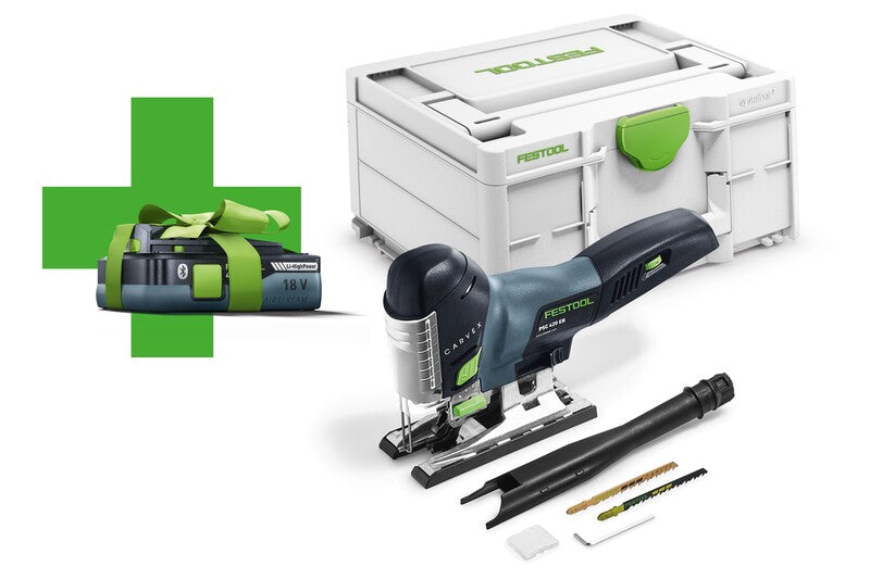 Cordless jigsaw Festool PSC 420 EB-Basic-4.0 CARVEX 18 V (without battery and charger) + 4.0 Ah battery for free!