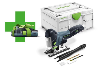 Cordless jigsaw Festool PSC 420 EB-Basic-4.0 CARVEX 18 V (without battery and charger) + 4.0 Ah battery for free!