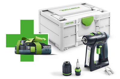Drill driver Festool C 18-Basic-4.0 18 V (without battery and charger) + 4.0 Ah battery for free!