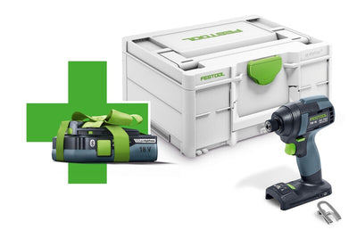 Cordless impact driver Festool TID 18-Basic-4.0 18 V (without battery and charger) + 4.0 Ah battery for free!