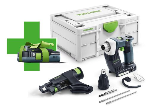 Drywall Screwdriver Festool DWC 18-4500-Basic-4.0 DURADRIVE 18 V (without battery and charger) + 4.0 Ah battery for free!