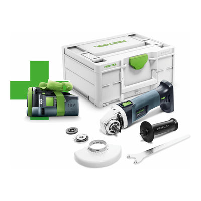 Cordless angle grinder Festool AGC 18-125 EB-Basic-5.0 (without battery and charger) + 5.0 Ah battery for free!