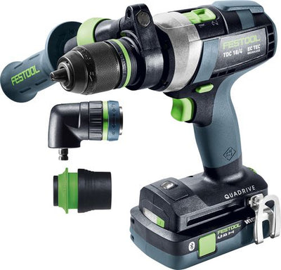 Drill driver Festool QUADRIVE TDC 18/4 5.0/4.0 I-Set  18 V 5.0 Ah + 4.0 Ah accu.