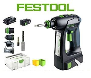 For screw drivers Festool C 12 Li 1.5 Set 10.8 V 2x1.5 Ah accu.