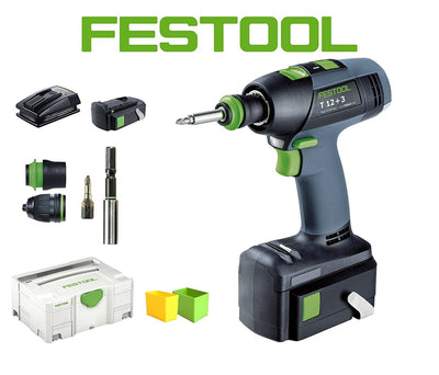 For screw drivers Festool T 12+3 Li 3.0 Plus 10.8 V 2x3.0 Ah accu.