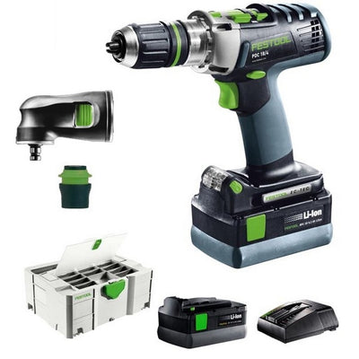 Cordless Impact Drill Festool PDC 18/4 Li 4.2 Set QUADRIVE 18 V 2x4.2 Ah accu.