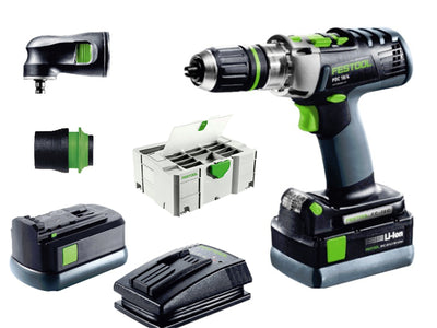 Cordless Impact Drill Festool PDC 18/4 Li 4.2 Set XL QUADRIVE 18 V 2x4.2 Ah accu.