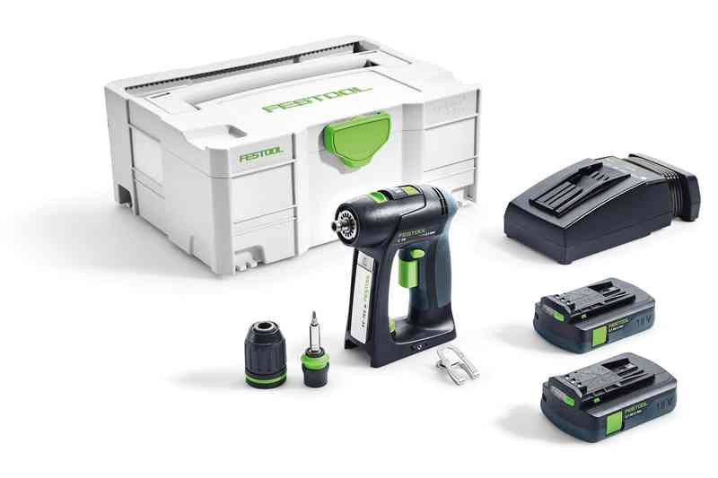 Drill driver Festool C 18 Li 3.1-Compact 18 V 2x3.1 Ah accu.