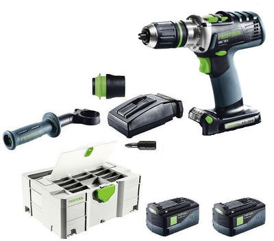 Drill driver Festool DRC 18/4 Li 5.2-Plus-SCA 18 V 2x5.2 Ah accu.