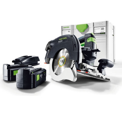 Cordless circular saw Festool HKC 55 Li 5.2 EB-Plus-SCA 18 V 2x5.2 Ah accu.