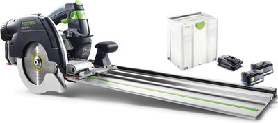 Cordless circular saw Festool HKC 55 Li 5.2 EB-Set-FS 18 V 2x5.2 Ah accu. + Guide rail Festool FS 1400/2