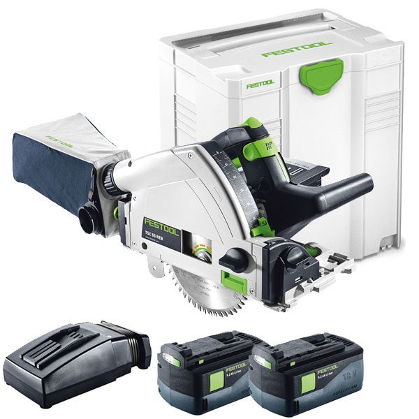 Cordless circular saw Festool TSC 55 Li 5.2 REB-Plus 18 V 2x5.2 Ah accu.