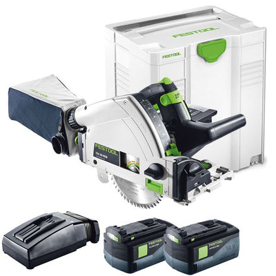 Cordless circular saw Festool TSC 55 Li 5.2 REB-Plus 18 V 2x5.2 Ah accu.