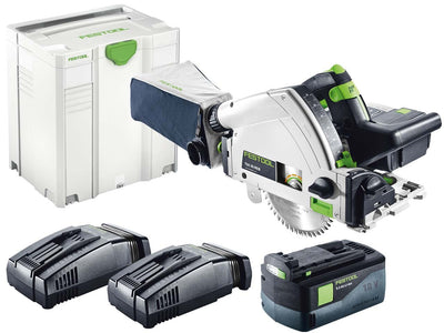 Cordless circular saw Festool TSC 55 Li 5.2 REB-Plus-SCA 18 V 2x5.2 Ah accu.