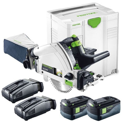 Cordless circular saw Festool TSC 55 Li 5.2 REB-Plus/XL-SCA 18 V 2x5.2 Ah accu.