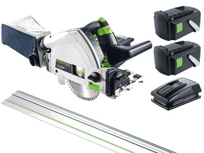 Cordless circular saw Festool SC 55 Li 5.2 REB-Set-FS 18 V 2x5.2 Ah accu. + Guide rail Festool FS 1400/2
