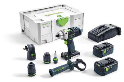 Cordless Impact Drill Festool PDC 18/4 Li 5.2-Set/XL 18 V 2x5.2 Ah accu.
