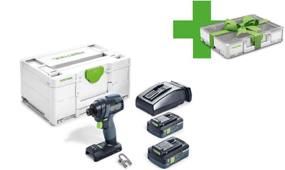 Cordless impact driver Festool TID 18 HPC 4.0 I-Plus Organizer Edition 18 V 2x4.0 Ah accu.