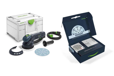 Orbital sander Festool ROTEX RO 150 FEQ-Plus + As a gift: Granat Starter-Set