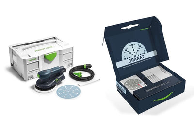 Orbital sander Festool ETS EC 150/5 GR-Set P 400 W + As a gift: Granat Starter-Set