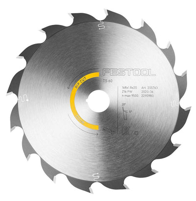 Sawing disc Festool 205763 168x1.8x20.0 mm Z16 20°