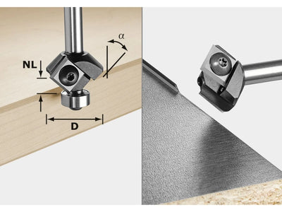 Frez do rowków obrotowych Festool HW 27/55 mm z łożyskiem
