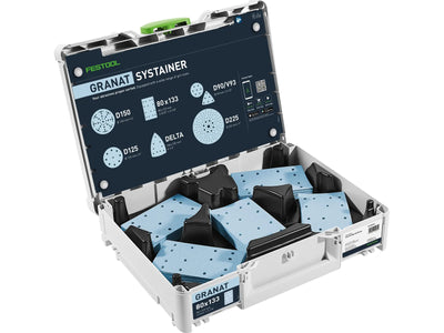 Papier ścierny Festool Granat; 80x133 mm; P60/80/120/180/220; 100 szt.