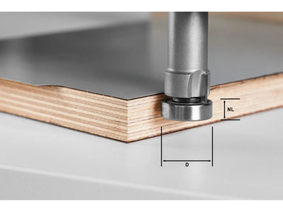 Frez do przycinania krawędzi Festool HW/KLS D22/8-OFK; 22 mm z łożyskiem
