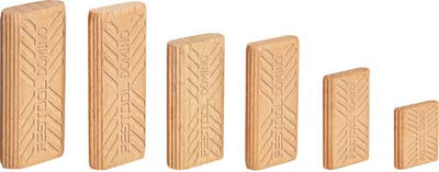 Wooden dowels biscuit Festool Domino 5x30/900 (3x300) BU blunt
