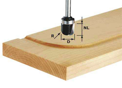 Core box router bit Festool 6.4/16/53 mm with bearing
