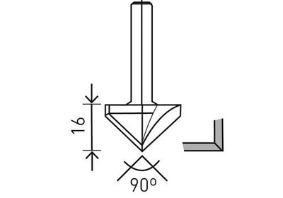 Router bit for drywall Festool 16/49 mm