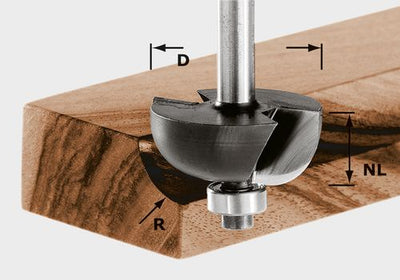 Core box router bit Festool 9.5/14.3/56 mm with bearing