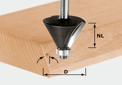 Chamfer router bit Festool 11.5/53 mm with bearing