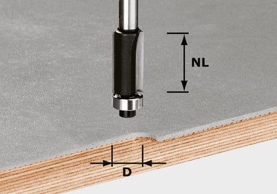 Edge trimming cutter Festool 12.7 mm with bearing
