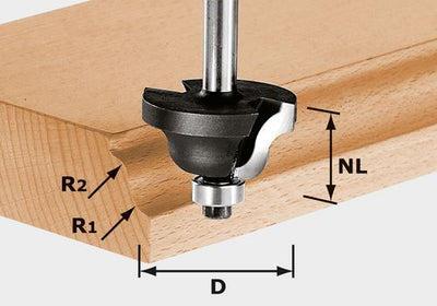 Roman ogee cutter Festool 4/13/53 mm with bearing