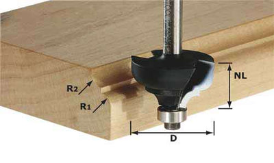 Multi-profile cutter Festool 6/21/61 mm with bearing