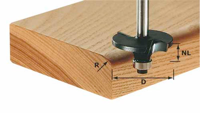 Rounding router bit Festool 6/14/54 mm with bearing