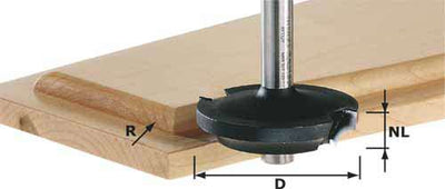Facing cutter Festool 6/13/50 mm with bearing