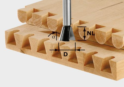 Dovetail router bit Festool 26/58 mm