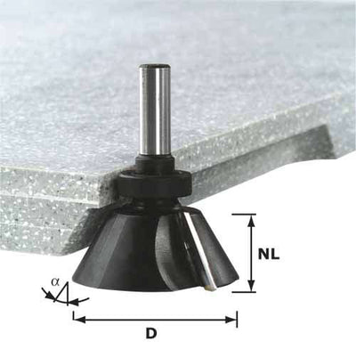 Lower cutting turning plate cutter Festool 12/28/82 mm with bearing