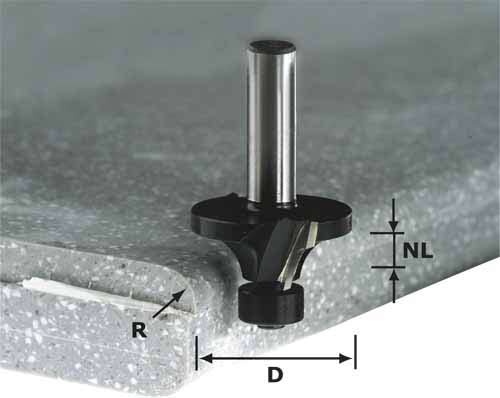 Rounding router bit Festool 12/6.35/13.4/62 mm with bearing