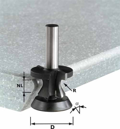 Roundover bit Festool 12/6.35/74 mm with bearing