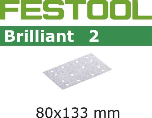 Sandpaper for orbital sander Brilliant 2 80x133 mm P180 10 units