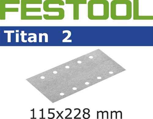 Sandpaper for orbital sander Titan 2 115x228 mm P150 100 units